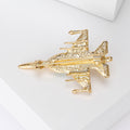 Matte Enamel Alloy Airplane Brooch For Casual Clothing Decoration view 3