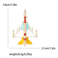 Matte Enamel Alloy Airplane Brooch For Casual Clothing Decoration view 4