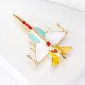 Matte Enamel Alloy Airplane Brooch For Casual Clothing Decoration view 2