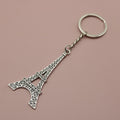 Metal Eiffel Tower Pendant Keychain Travel Gift Bag Charm view 3