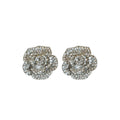 Alloy Rhinestone Flower Tassel Earrings And Necklace Jewelry Set Minimalist Light Luxury Style view 5