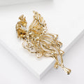 Alloy Rhinestone Hollow Phoenix Brooch For Women's Suit And Dress view 3