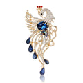 Alloy Rhinestone Hollow Phoenix Brooch For Women's Suit And Dress view 5