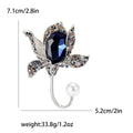 Alloy Pearl Crystal Orchid Brooch Pin For Dresses And Suits view 4