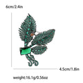 Gold Plated Zircon Leaf Brooch Pin For Suits And Dresses view 6