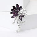 Alloy Rhinestone Bauhinia Bouquet Brooch Pin For Suits And Dresses view 2