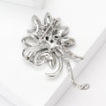 Alloy Rhinestone Bauhinia Bouquet Brooch Pin For Suits And Dresses view 3