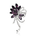 Alloy Rhinestone Bauhinia Bouquet Brooch Pin For Suits And Dresses view 5
