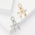 Alloy Compass Brooch Pin For Creative Casual Clothing Accessories view 1