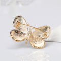 Gold Tone Silver Tone Butterfly Crystal Metal Brooch Pin view 4