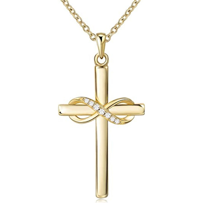 Hip Hop Infinity 8 Pendant Necklace, Mobius Ring Style Trendy European Fashion Chain Jewelry
