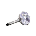 Greek Niche Rock Candy Ring Classic Square Zircon Engagement Proposal Jewelry view 5