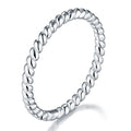 Twisted Circle Index Finger Ring, Cross Border Hip Hop Minimalist Plain Band Fashion Pinky Ring view 1