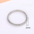 Twisted Circle Index Finger Ring, Cross Border Hip Hop Minimalist Plain Band Fashion Pinky Ring view 4