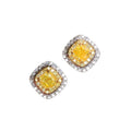 Sparkling Square Zircon Stud Earrings Simple Korean Style Crystal Inlaid Earrings For Women view 5