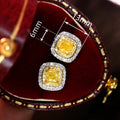 Sparkling Square Zircon Stud Earrings Simple Korean Style Crystal Inlaid Earrings For Women view 4
