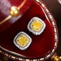 Sparkling Square Zircon Stud Earrings Simple Korean Style Crystal Inlaid Earrings For Women view 6