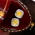 Sparkling Square Zircon Stud Earrings Simple Korean Style Crystal Inlaid Earrings For Women view 2