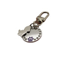 Zinc Alloy Dog Paw Print Keychain Retro Pink Gift view 5