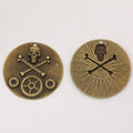 Zinc Alloy Skull Clock Charm Pendant for DIY Necklace Bracelet Jewelry Making view 2
