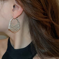 Copper Zircon Handbag Tassel Drop Earrings Geometric Luxury Commuter Jewelry view 3