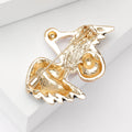 Enamel Alloy Crane Brooch Pin For Bags And Apparel view 3