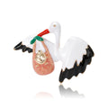 Enamel Alloy Crane Brooch Pin For Bags And Apparel view 5