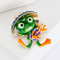 Alloy Enamel Frog Prince Brooch Animal Lapel Pin For Apparel view 2