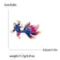 Alloy Enamel Goldfish Brooch Pin For Daily Outfit Decoration view 4