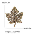 Alloy Rhinestone Maple Leaf Brooch Pin For Suits And Dresses view 6