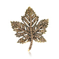 Alloy Rhinestone Maple Leaf Brooch Pin For Suits And Dresses view 5
