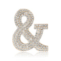 Alloy Rhinestone Letter Symbol Brooch Pin Blazer Coat Accessory view 5