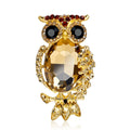 Blue Silver Tone Owl Openwork Metal Brooch Pin for Jackets and Lapels view 2