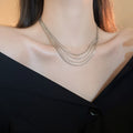 Real Gold Plated Copper Multi Layer Geometric Ring Choker Necklace For Women view 1