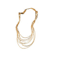 Real Gold Plated Copper Multi Layer Geometric Ring Choker Necklace For Women view 5