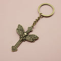 Zinc Alloy Minimal Moth Cross Keychain Gift Key Ring view 6