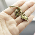 Metal Dragonfly Keychain Bag Charm – Antique Copper view 4