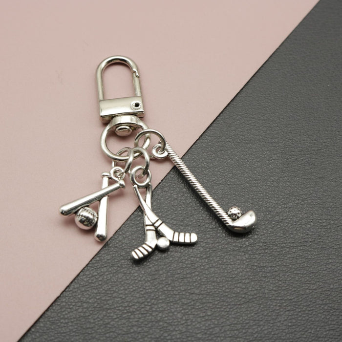 Alloy Golf Ball Basketball Keychain Vintage Gift