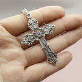 Metal Minimalist Cross Keychain For Key Ring Gift view 4