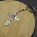 Metal Minimalist Cross Keychain For Key Ring Gift view 3