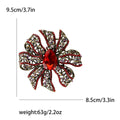 Alloy Rhinestone Hollow Flower Brooch Pin For Women's Fashion Garments view 6