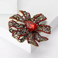 Alloy Rhinestone Hollow Flower Brooch Pin For Women's Fashion Garments view 3