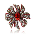 Alloy Rhinestone Hollow Flower Brooch Pin For Women's Fashion Garments view 5