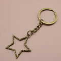 Metal Simple Five Point Star Keychain Bag Charm view 6