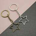 Metal Simple Five Point Star Keychain Bag Charm view 1