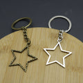 Metal Simple Five Point Star Keychain Bag Charm view 3