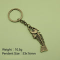 Metal Fish Bone Keychain Bag Charm view 2