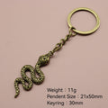 Zinc Alloy Snake Keychain Minimalist Animal Key Ring Gift view 2