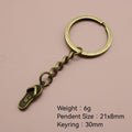 Zinc Alloy Simple Slipper Keychain Bag Charm Gift view 2