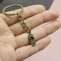 Zinc Alloy Simple Slipper Keychain Bag Charm Gift view 4